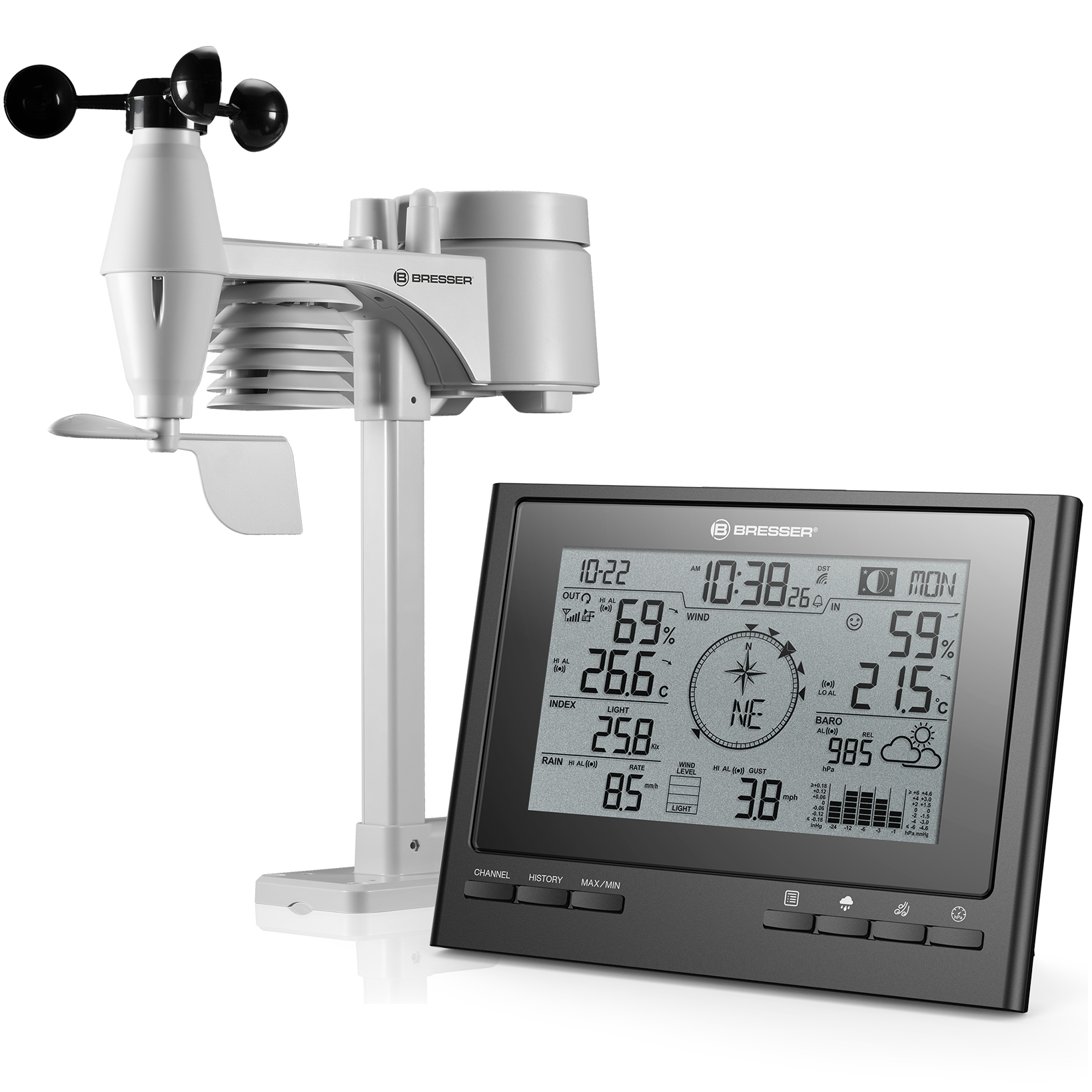 BRESSER 7-in-1 Exclusive Weather Station ClimateScout RC