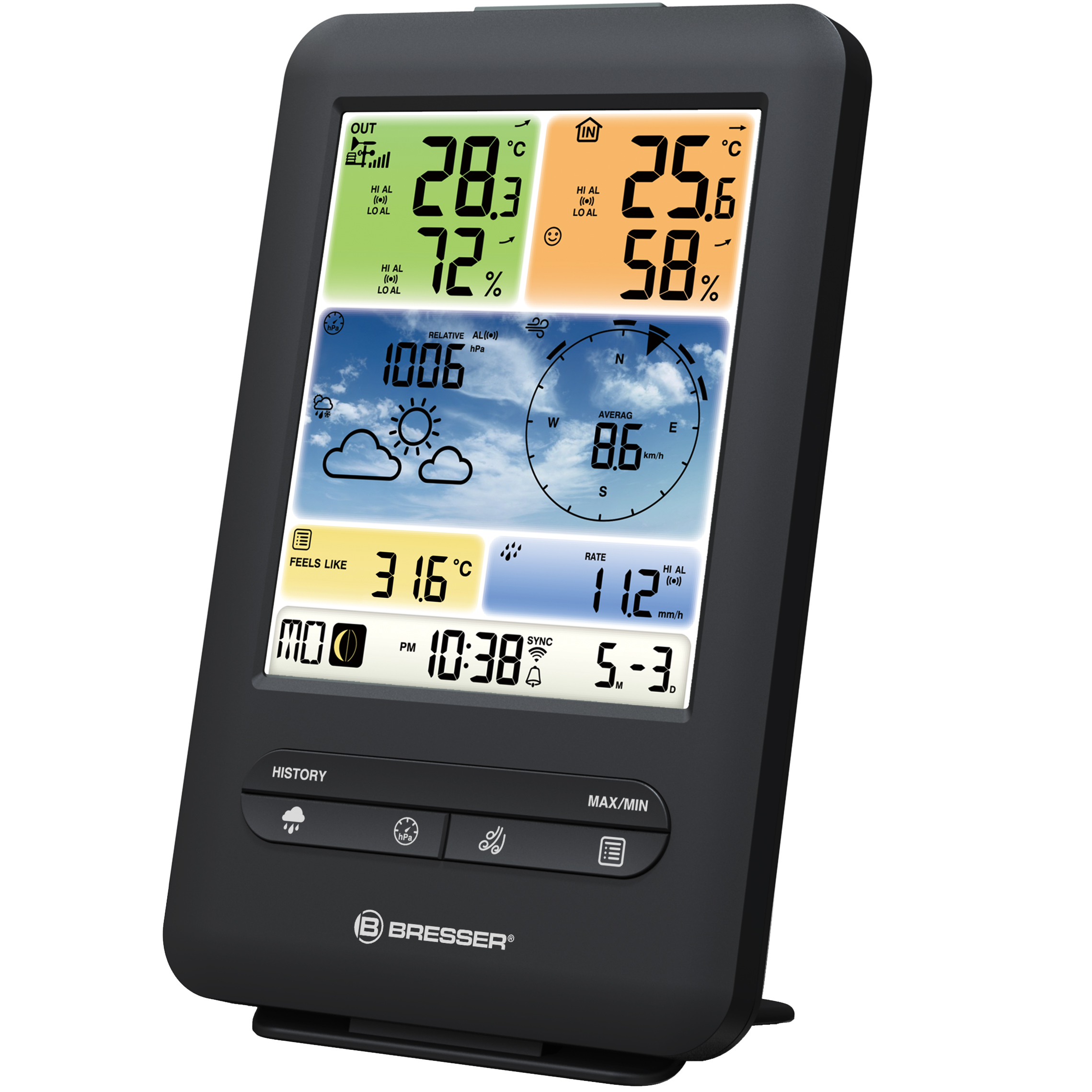 BRESSER Professional Wi-Fi Colour Weather Station 5-in-1 V
