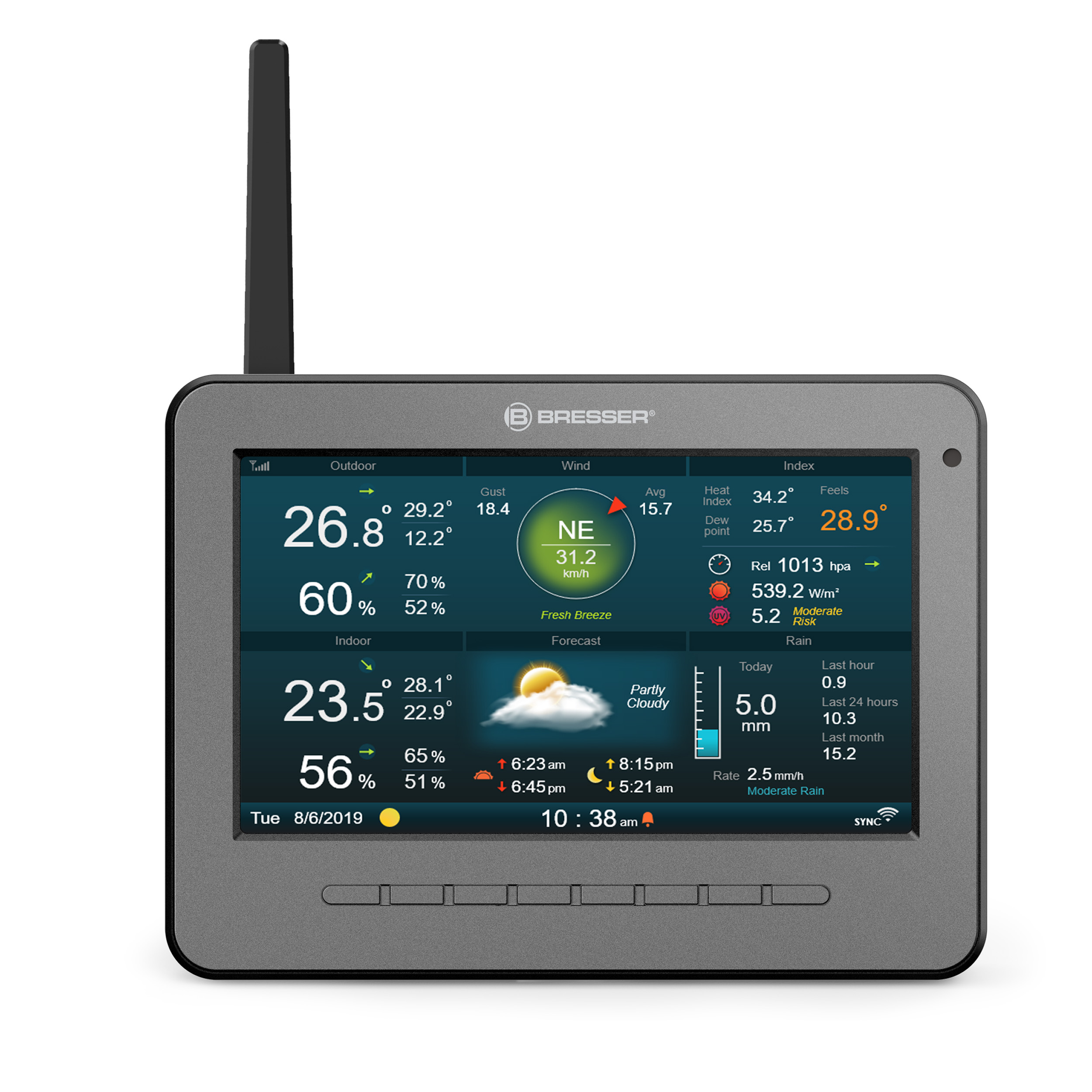 BRESSER Wi-Fi HD TFT Professional Weather Station with 7-in-1 Sensor
