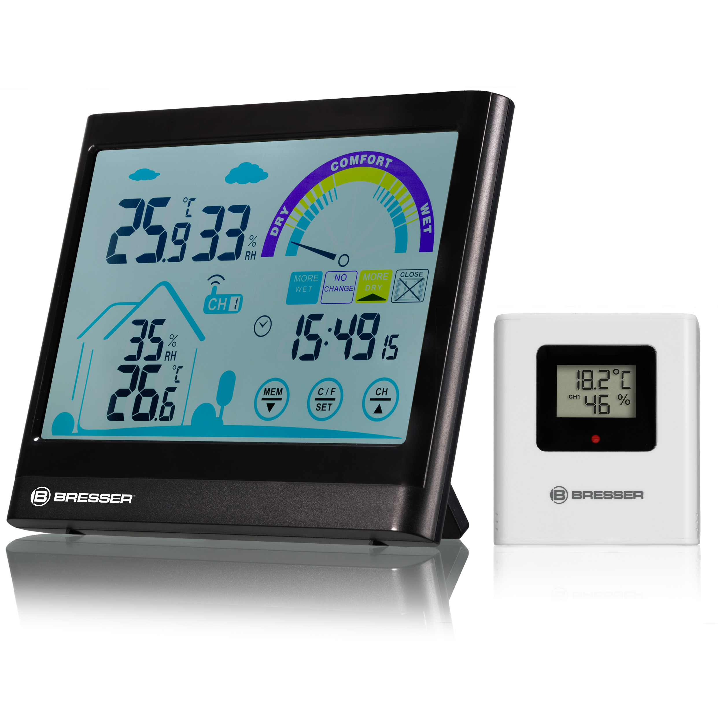 BRESSER VentAir Thermo-Hygrometer with Ventilation Notification