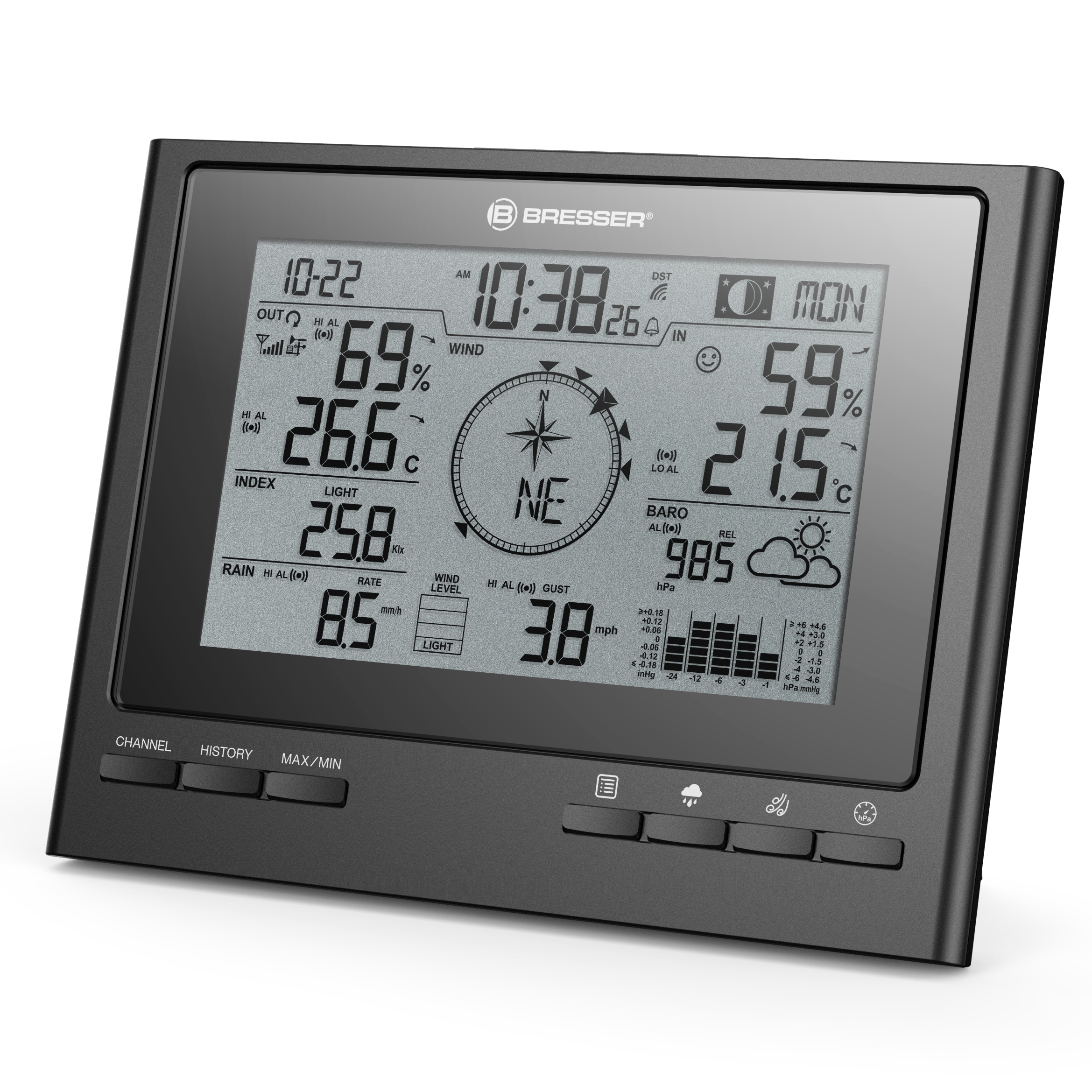 BRESSER 7-in-1 Exclusive Weather Station ClimateScout RC