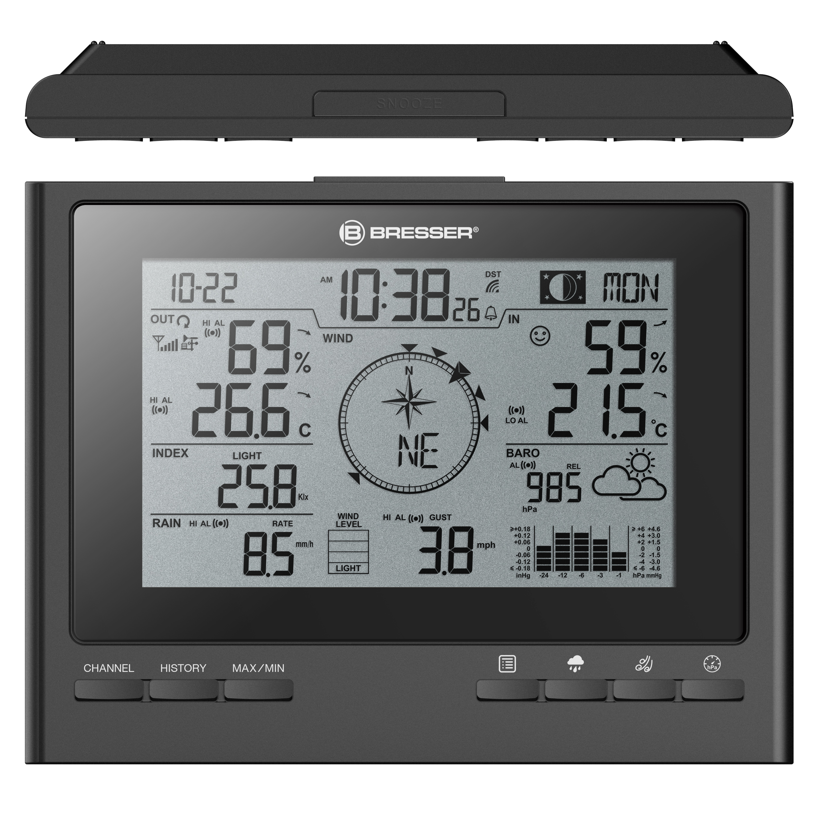 BRESSER 7-in-1 Exclusive Weather Station ClimateScout RC