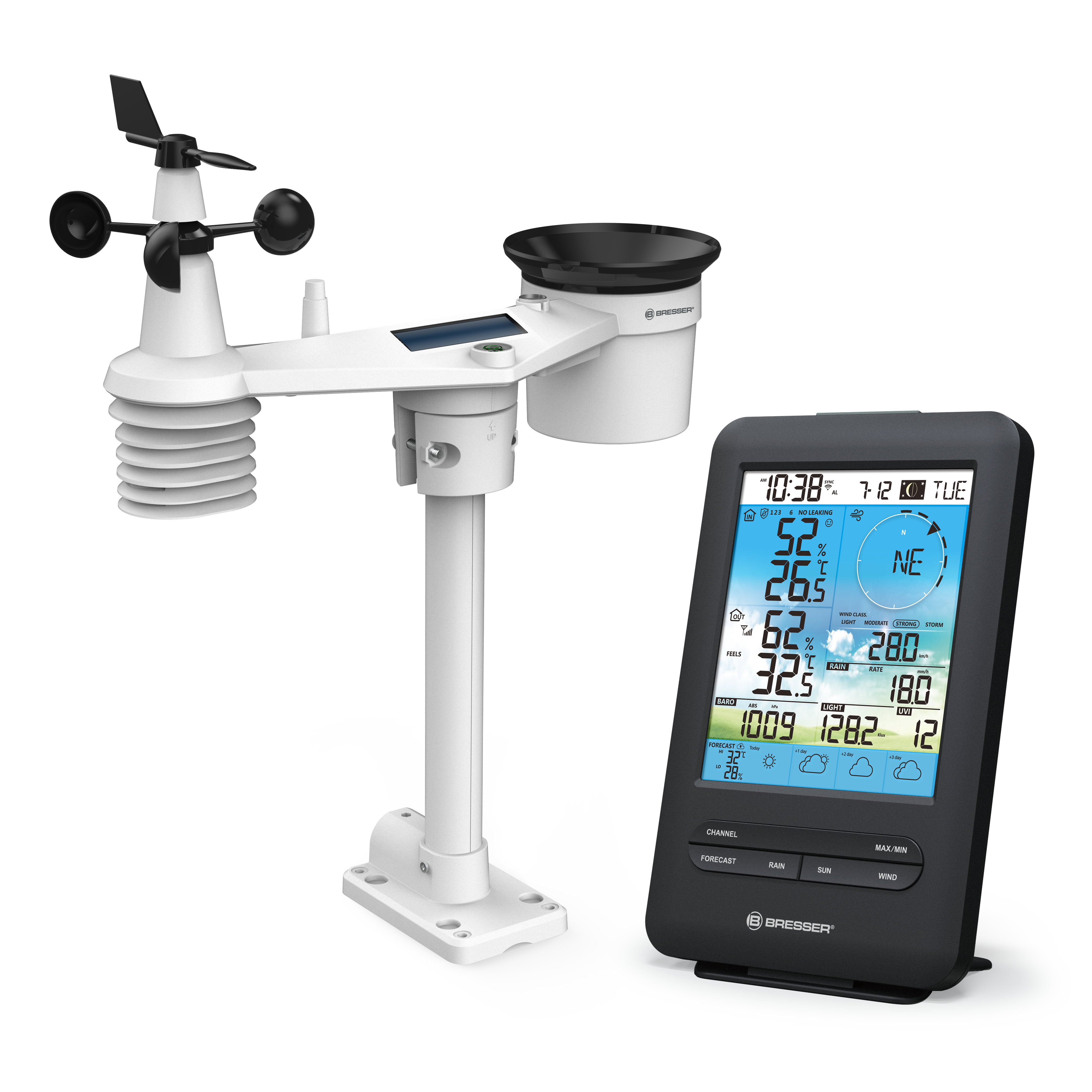 BRESSER 4-Day 4CAST Wi-Fi Weather Station with 7-in-1 Outdoor Sensor