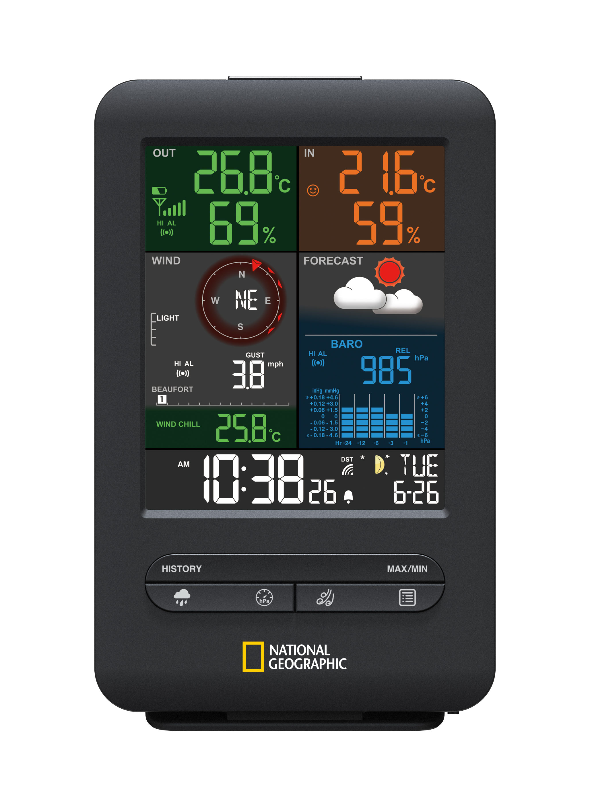 NATIONAL GEOGRAPHIC 256-Colour and RC Weather Station 5-in-1