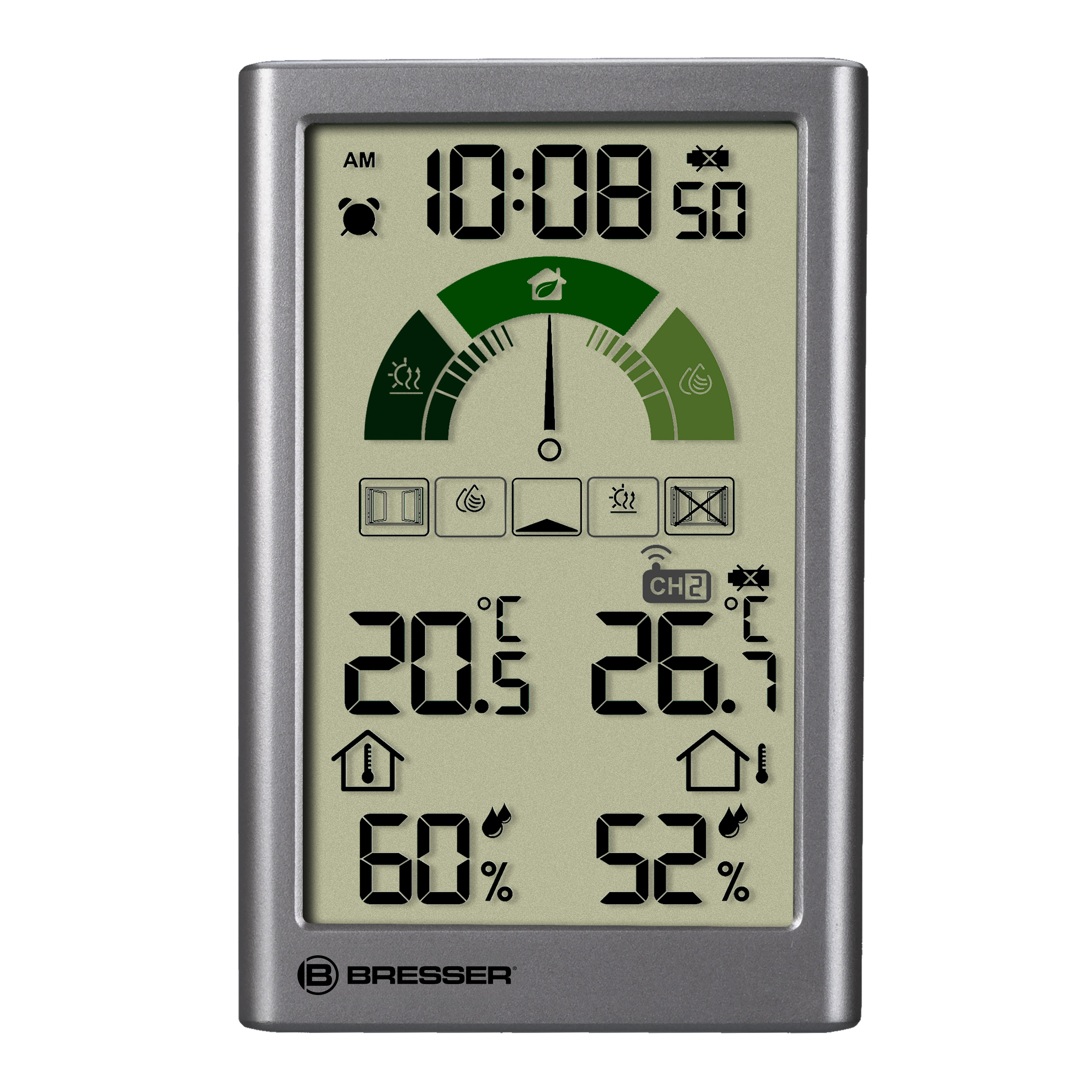 BRESSER Thermo-Hygrometer with Ventilation Recommendation VentAir V