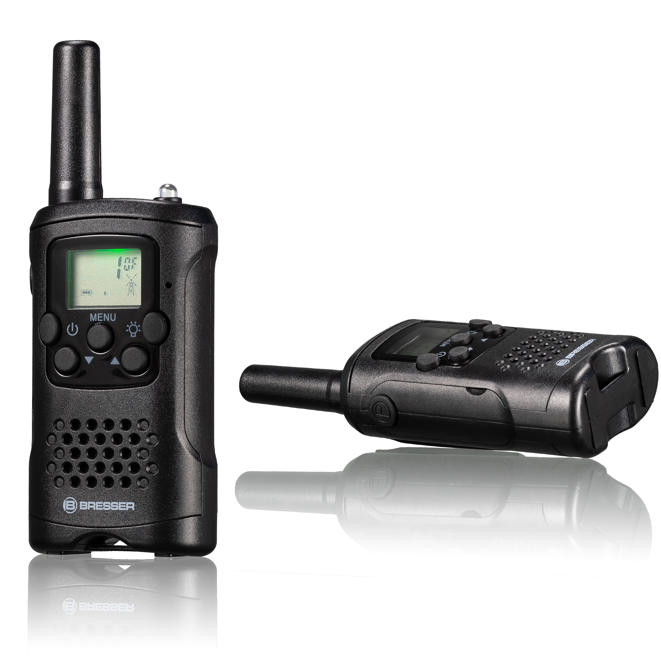 BRESSER FM Walkie Talkie 2piece Set with large range up to 6 km and free hand mode