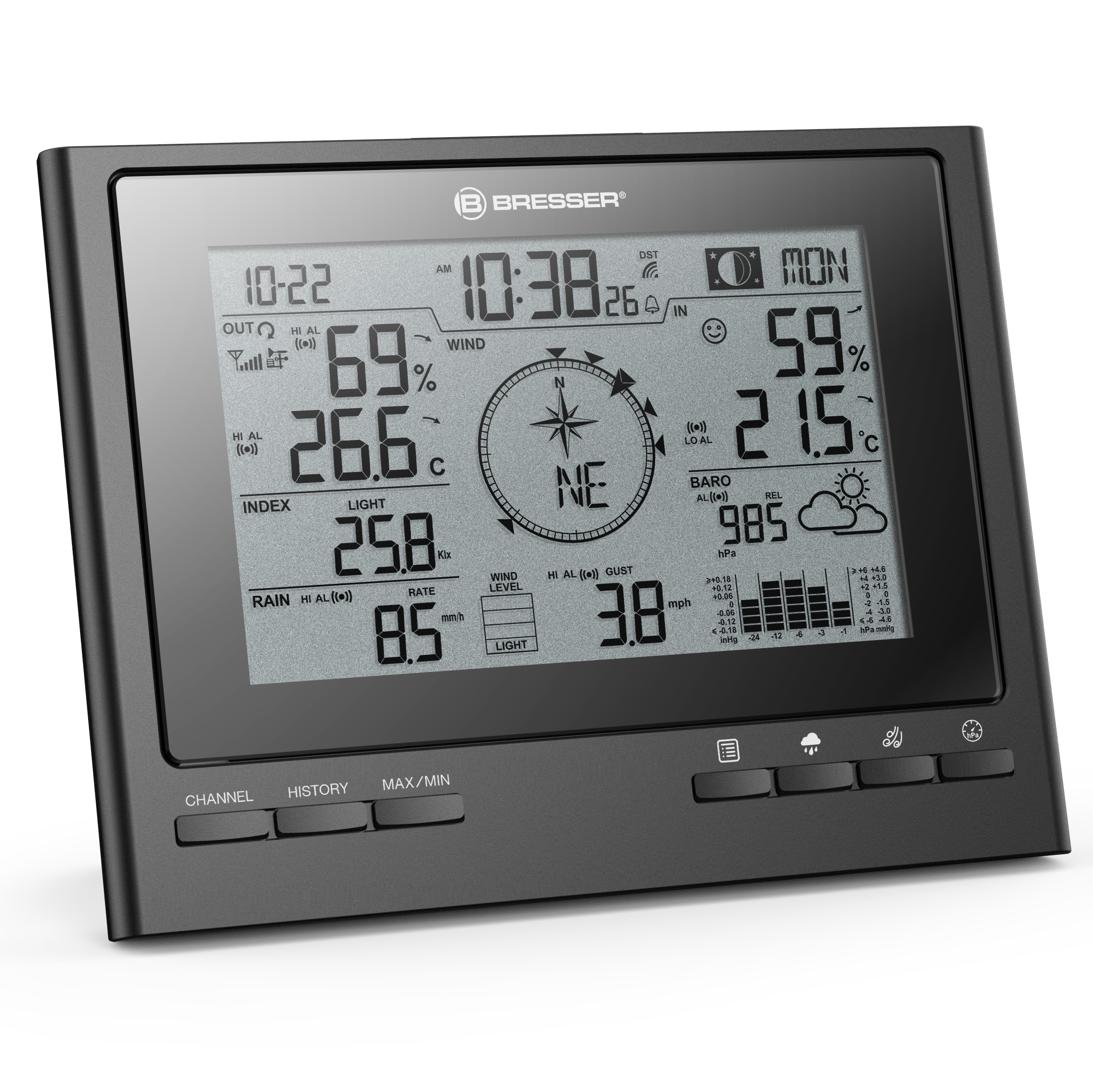 BRESSER 7-in-1 Exclusive Weather Station ClimateScout RC