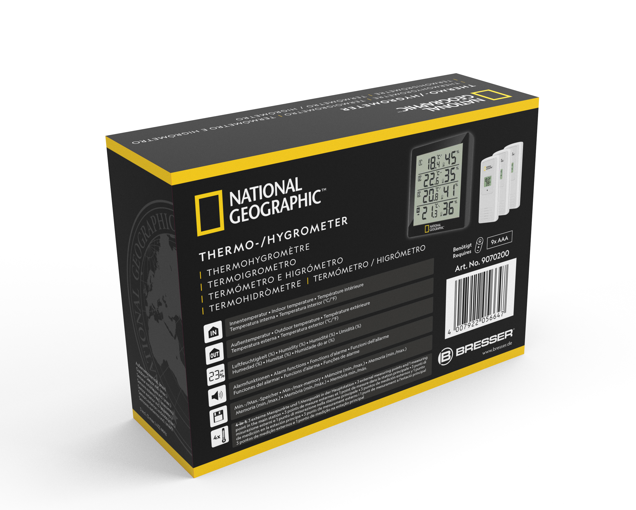 NATIONAL GEOGRAPHIC Thermo-Hygrometer 4 Measurement Results, black